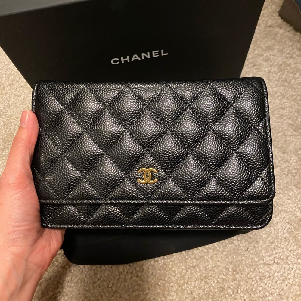 Chanel Wallet on Chain (WOC) in Black Caviar Leather GHW